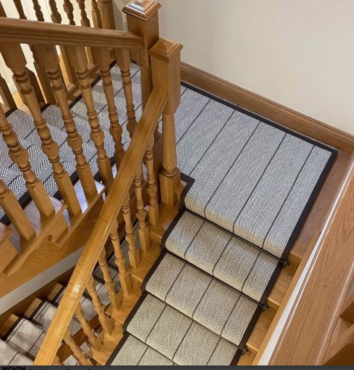 Chevron Mocha stairway